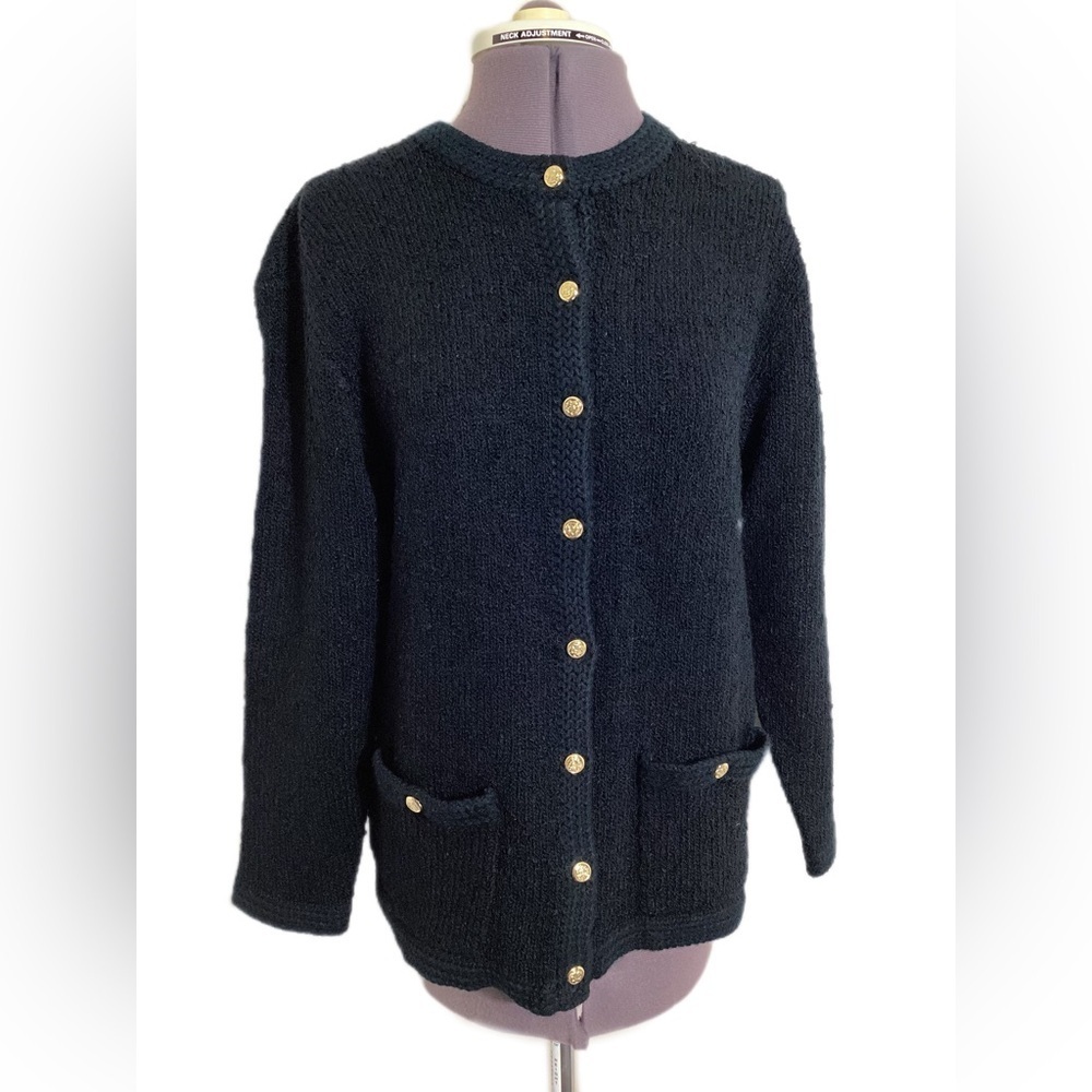 Vtg Petites By Willi Bouclé Knit Cardigan Size M 80s